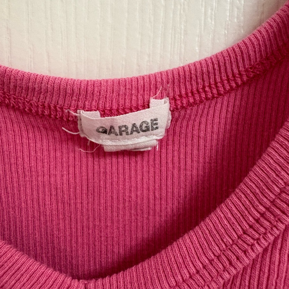 Garage Fuchsia Ribbed Tank Top - Picture 2 of 3